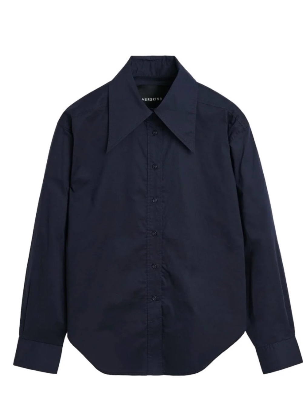 New Herskind Size 6 Navy Cotton Shirt
